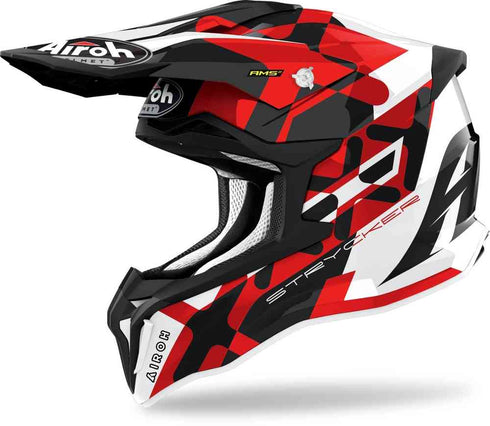 CASCO AIROH HELMET STRYCKER XXX RED GLOSS